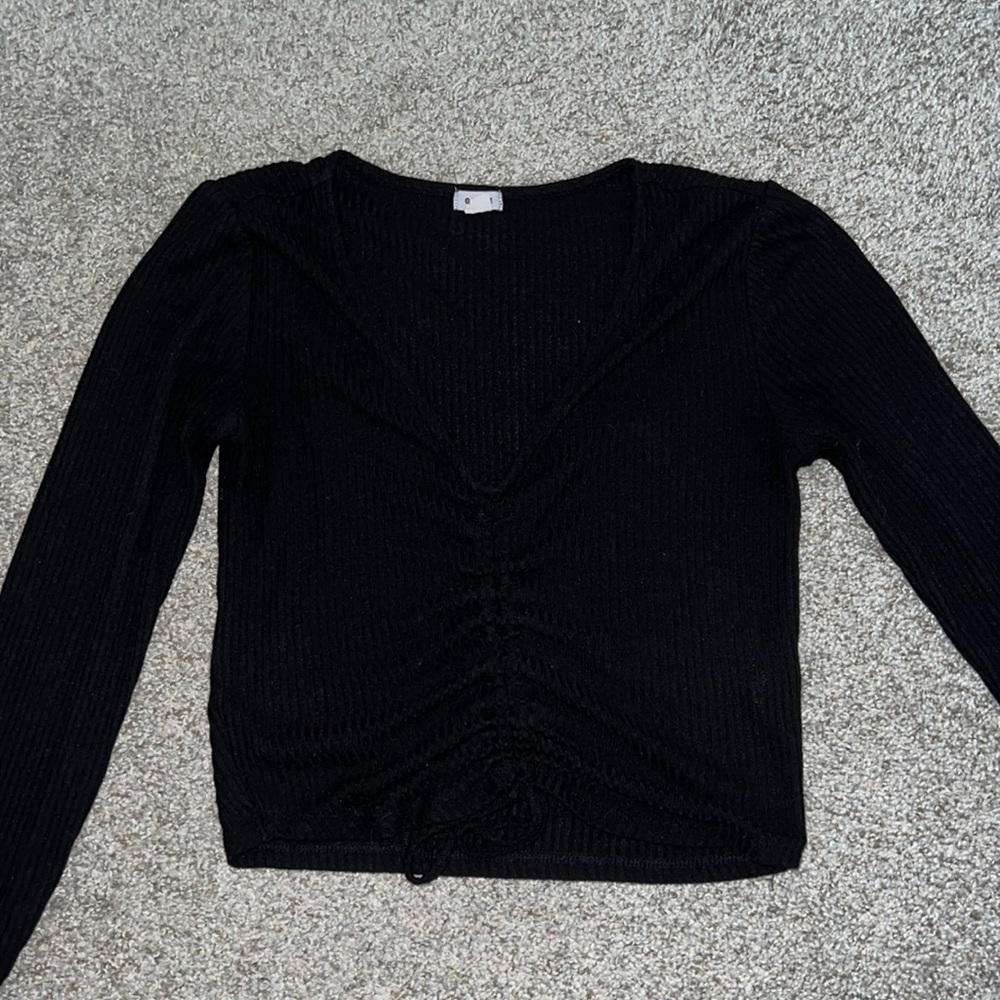 Black long sleeve top